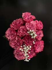 bouquet of purple roses