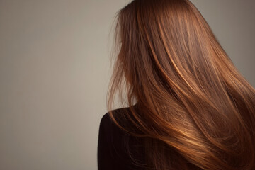 Obraz premium Shiny, flowing brown hair