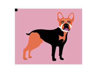 dog silhouette icon flat vector illustration design. puppy emotions, animal icons for design, 