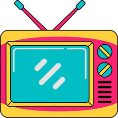 90's technology vector illustration