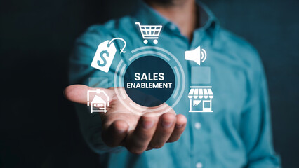 Drive revenue growth with powerful sales enablement strategies in a dynamic business environment showing increased sales and improved customer experiences