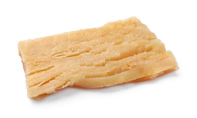 Piece of tasty dried squid isolated on white