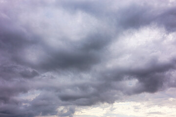 Beautiful view of sky with fluffy clouds