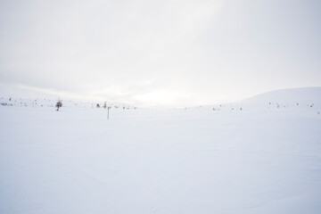 Obraz premium Winter landscape in Pallas Yllastunturi National Park, Lapland, Finland