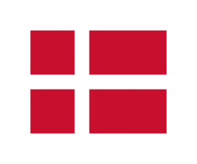 Official Denmark flag. National flag of Denmark illustration on transparent background. 
