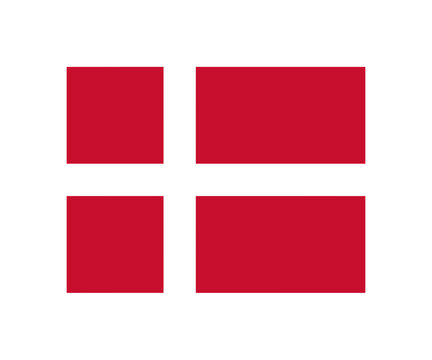 Official Denmark flag. National flag of Denmark illustration on transparent background. 
