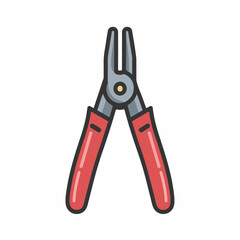 Sleek Pliers Icon in Minimalist Style