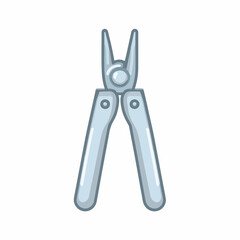 Sleek Pliers Icon in Minimalist Design