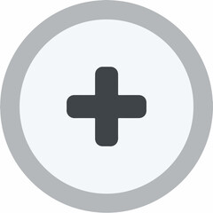 Obraz premium Minimalistic Plus Symbol Flat Icon Design
