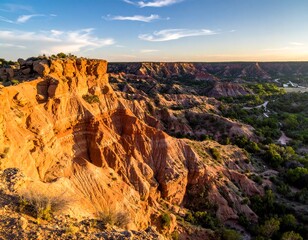 Stunning Desert Canyon Landscape at Sunset.