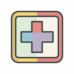 Fototapeta premium Elegant Plus Thin-Line Icon Design