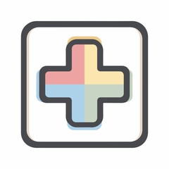 Fototapeta premium Sleek Plus Symbol in Soft Colors