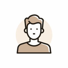 Minimal Profile Badge Icon Flat Design