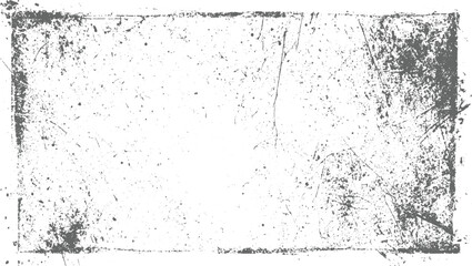 distressed grunge background with gray speckles and scratches on a white surface.