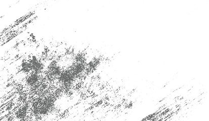 Gray textured brush strokes and speckles on a white background creating a distressed effect.