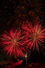 Fototapeta premium dazzling fireworks bursting with vibrant colors