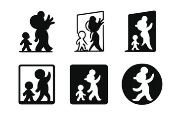 Animated Character Logos. Iconic shape). Vector style. All logos equally spaced in a ? grid ( per row). Uniform logo size. No text. Animated Character Coming