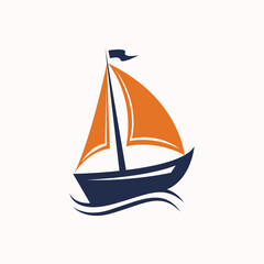 Elegant Sailing Boat Logo