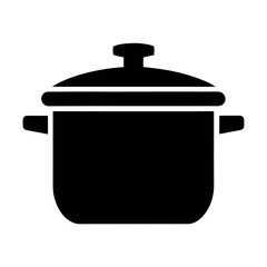 Illustration of a black cooking pot, perfect for kitchen, food, or culinaryrelated designs and vector art projects