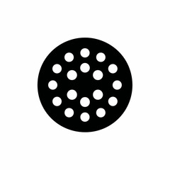 Obraz premium Monochrome Recording Dot Icon Flat Design