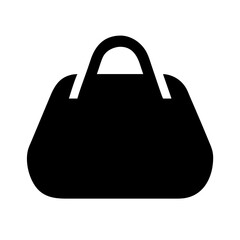 Vector art of black silhouette of a handbag, a stylish accessory for carrying essentials with a simple and elegant design