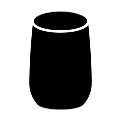 Vector art of silhouette of a smart speaker, a modern voice assistant device for home automation and digital convenience