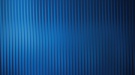 Obraz premium Bright blue abstract ribbed background with subtle light reflection
