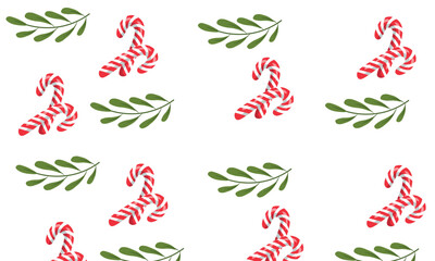  christmas pattern with candy 