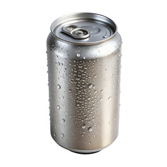 A sleek aluminum can of energy drink isolated on a clean white background. Great for beverage branding, advertising campaigns, and product design.