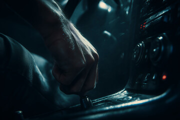 Shifting Gears: Manual Control in Dark Vehicle