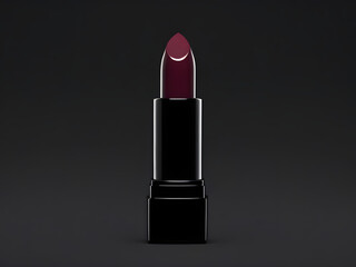dark pink lipstick on black background, studio tyle