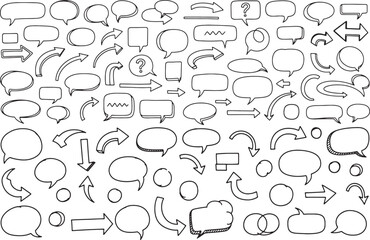 Hand Drawn Arrows and Speech Bubbles A Versatile Visual Resource for Presentations Infographics and Creative Design Projects