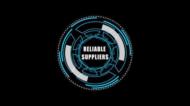 Digital HUD Display Featuring be liable supplies Acronym on a black Tech Background security