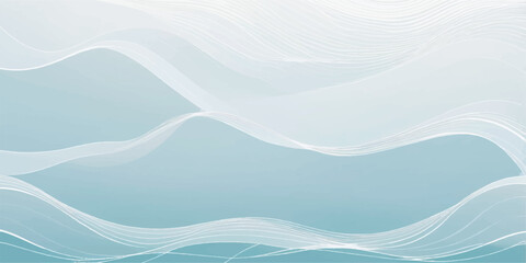 Abstract blue background with waves of light and motion for a soft summer ocean design and nature pattern