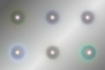 Abstract silver background with colorful light dots and blurred effect design isolated on transparent background