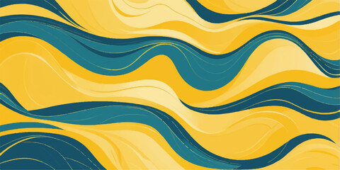 Colorful abstract wave vector background with curves and patterns