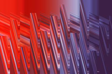 Obraz premium Abstract Gradient with Linear Elements and Warm to Cool Color Transition Design Concept