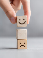 Emotional wooden blocks