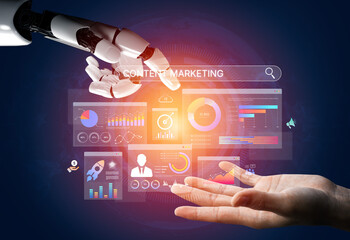 AI boosts content marketing with smart dashboards, analytics, and automation tools to improve performance, plan strategies, and track digital content success. Artificial intelligence spline