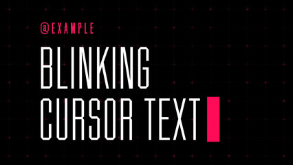 Blinking Block Color Cursor Title