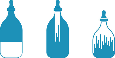 Milk bottles, glass baby food bottles with suction cups