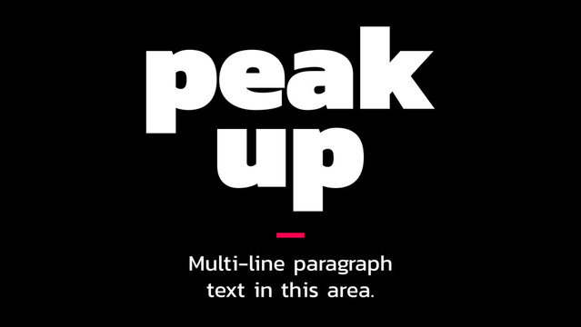 Peak Up Title And Paragraph