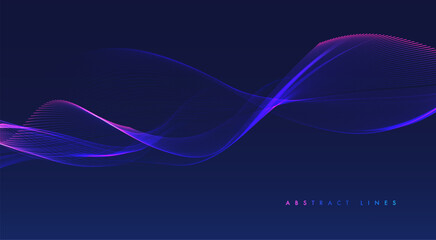 Abstract colored dynamic waves. Modern abstract cover. Colorful curve lines. Graphic concept for your design