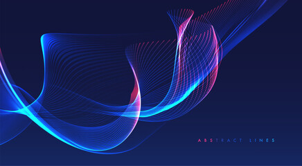 Abstract colored dynamic waves. Modern abstract cover. Colorful curve lines. Graphic concept for your design