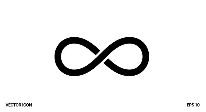 A minimalistic and elegant infinity symbol vector design for endless possibilities