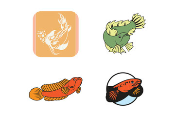 Colorful Fish Vector Logo – Creative Aquatic Branding Design