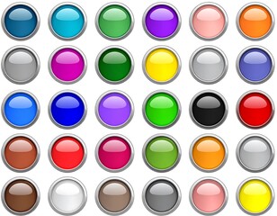 Colorful Round Buttons Collection.