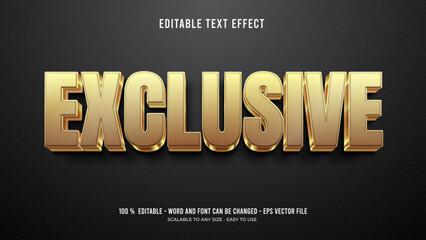 exclusive editable text effecr 3d vector