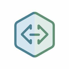 Monoline Share Arrow Flat Icon Design