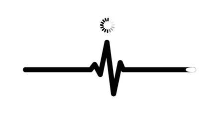 Heartbeat Loading Bar: A Modern and Minimalist Concept for Digital Health and Progress